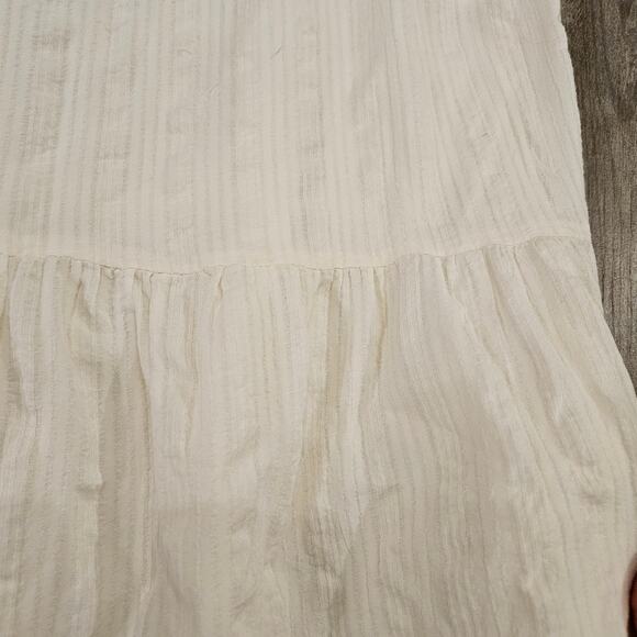 Able Dress Womens Size S Jane Maxi Local Global Antique Yellow White Tiered - Picture 10 of 14